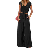 Fashion Casual Top Loose Two-piece Suit Beauty hair & fashionfj