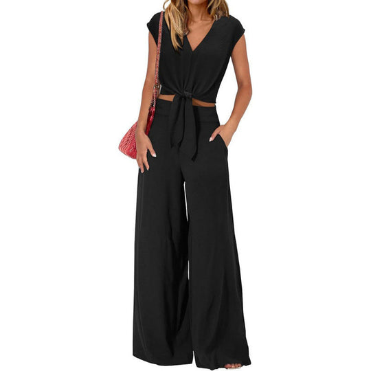 Fashion Casual Top Loose Two-piece Suit Beauty hair & fashionfj