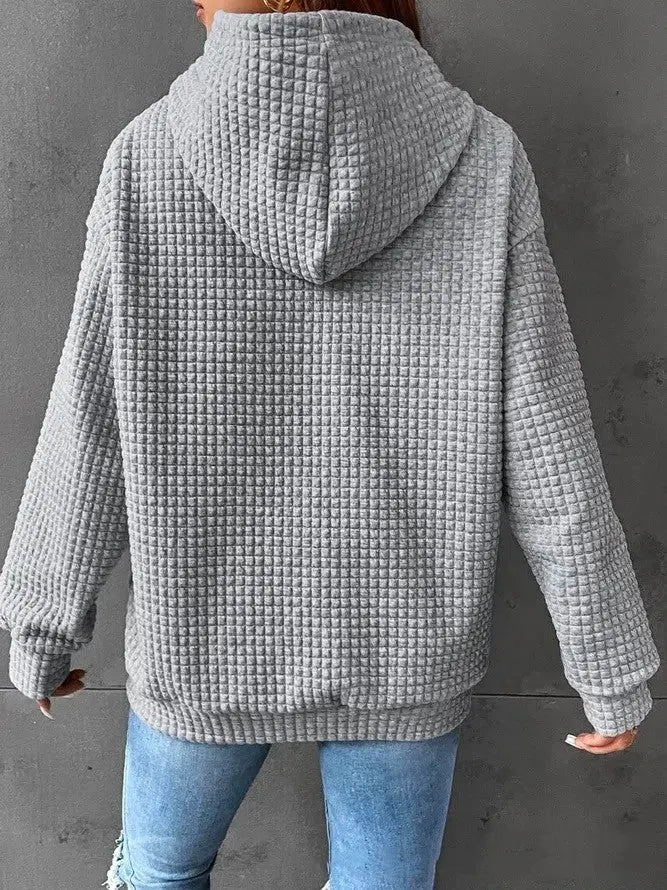 Women's Loose Casual Solid Color Long-sleeved Sweater Beauty hair & fashionfj