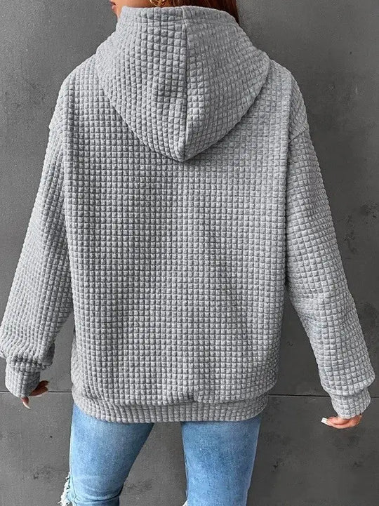 Women's Loose Casual Solid Color Long-sleeved Sweater Beauty hair & fashionfj