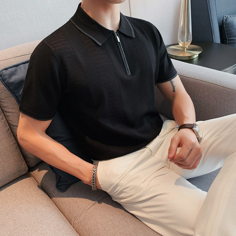 Boys Short Sleeve Polo Shirt Fashion Lapel Knit T-Shirt Beauty hair & fashionfj