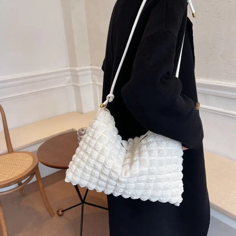 Bubble Underarm Bag Large Capacity Bag Women Beauty hair & fashionfj