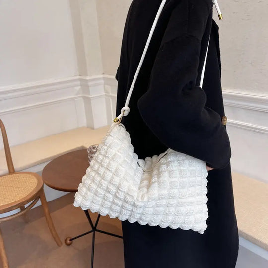 Bubble Underarm Bag Large Capacity Bag Women Beauty hair & fashionfj
