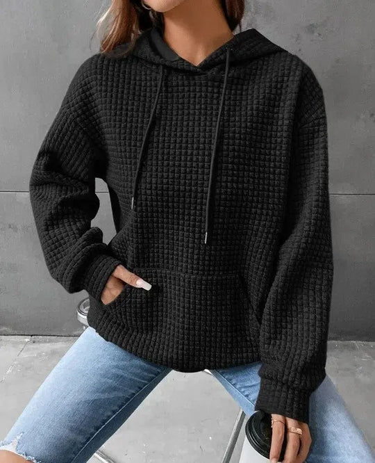 Women's Loose Casual Solid Color Long-sleeved Sweater Beauty hair & fashionfj