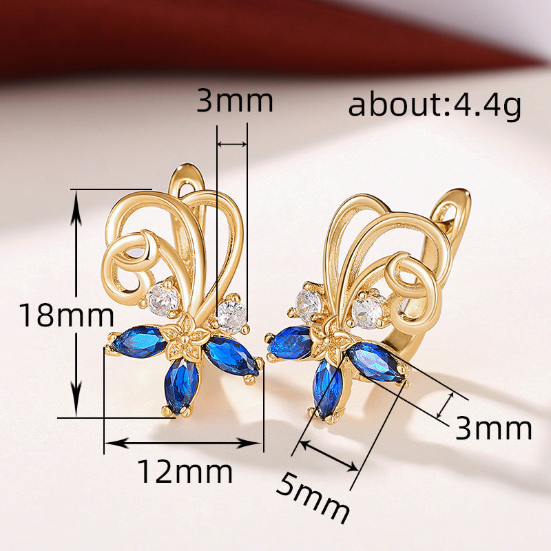 Flower Series Gold Earrings For Women Beauty hair & fashionfj