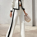 New Elegant Style Round Neck Long-sleeve Suit Beauty hair & fashionfj