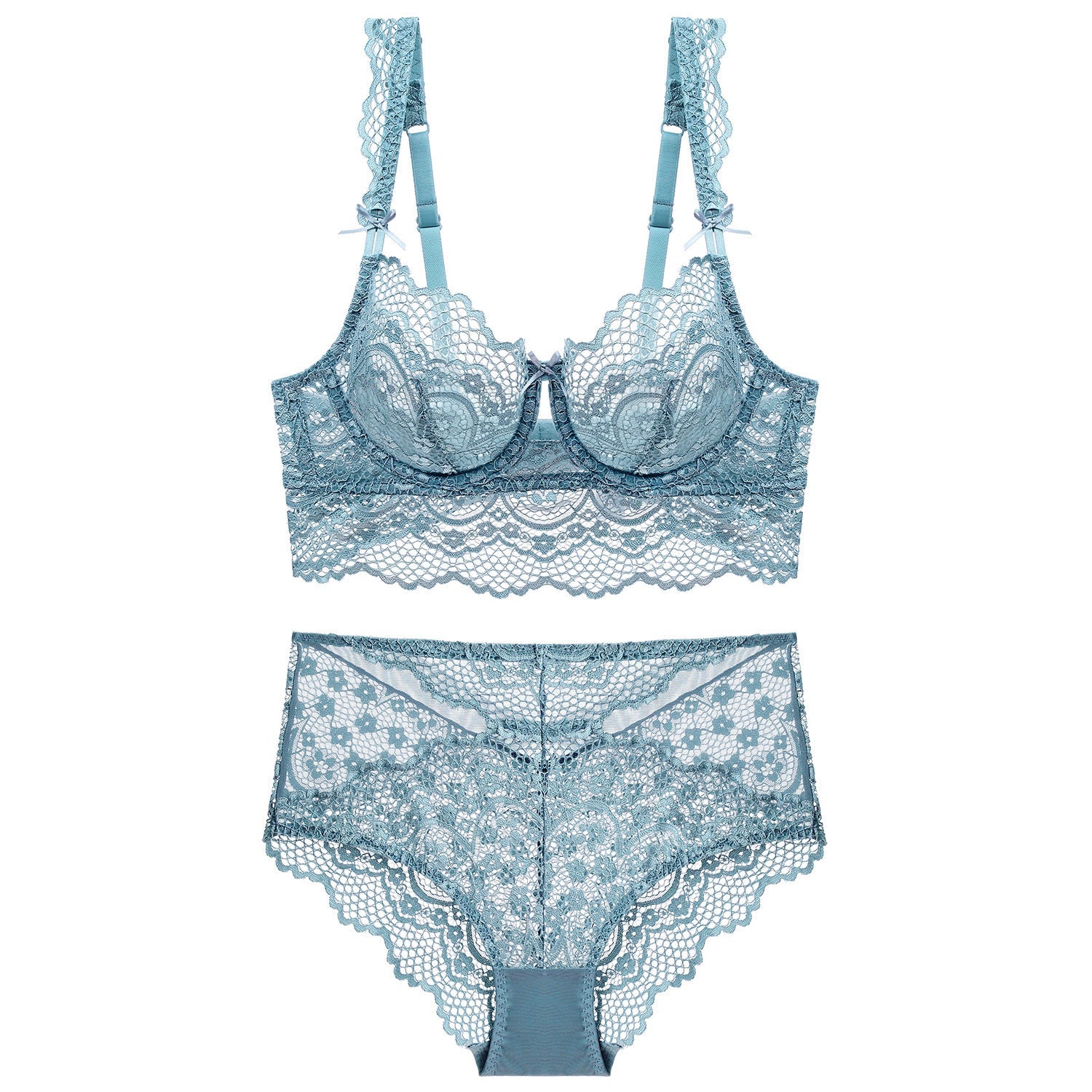 Blue Ladies Bra And Panties Set Beauty hair & fashionfj